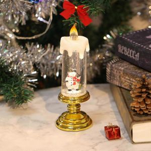 No&euml;l Santa Claus sans flamme de Bougie de Led, fonctionnant sur Batterie &Eacute;lectronique &Eacute;tanche Bougie Vacillante, les D&eacute;corations de No&euml;l Cadeau - jjS - Neuf