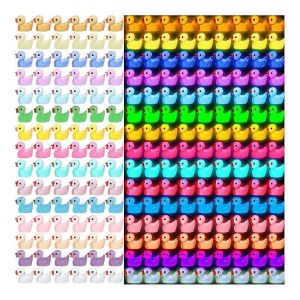 200 Pcs Lumineux Mini R&eacute;sine Canards Brillent Dans Le Noir Petit Canard Pour Jardin No&euml;l F&ecirc;te D'anniversaire Diy D&eacute;coration Artisanat - Neuf