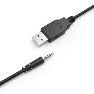 JGD-C&acirc;ble de Chargement USB vers 2,5mm Compatible avec Casques S&eacute;rie Synchros (E40BT/E50BT/J56BT/S400BT/S300) - 1M Noir - Neuf