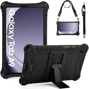Enfant Coque Pour Samsung Galaxy Tab A9 Android 13 8,7 Pouces 2023 Sm-X110/X115/X117 Protection Housse Silicone Pour Galaxy A9 &Eacute;tui Pochette Avec Stylus Pen Bandouli&egrave;re Pour Tablet[Coq9124442] - Neuf