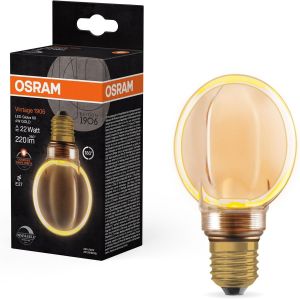 SJZG-Vintage 1906 Globe 80 Filament O Lampe, 4 W, 220 Lm, 1800 K, 818 Blanc Chaud Agr&eacute;able, Or, Ip 20, Verre Sans Plomb, 80 Mm, Douille E27 - Neuf