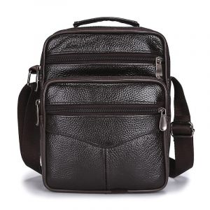 Sac à bandoulière vintage pour homme, sacoche à bandoulière avec poignée en cuir, sac à main pour homme, sac à dos d'affaires, fermeture éclair complète - Neuf