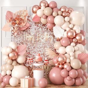 AYUHR-Arche Ballon Noir Et Or - 111pcs Ballons Anniversaire Avec Ballon Noir Ballon Doré Ballon Paillette, Guirlande Ballon Noir Et Doré Pour Decoration Anniversaire, Fete, Baby Shower, Mariage, Retr - Neuf