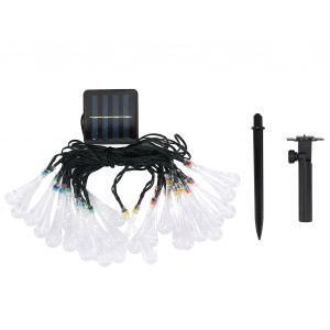 Hjlian Guirlande Lumineuse Solaire D'exterieur, Etanche Ip65, 2 Modes D'eclairage, Avec 30 Ampoules Led, Pour Jardin Et Cour - Neuf