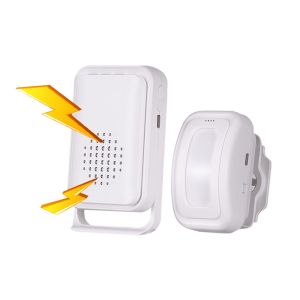 Sonnette sans fil &agrave; d&eacute;tecteur de mouvement avec r&eacute;cepteur pour alertes &agrave; domicile et au bureau - Neuf