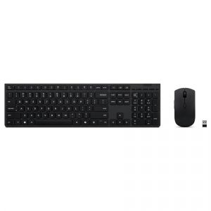 Lenovo 4X31R64325 Pack clavier souris Bureau RF sans fil + Bluetooth Fran&ccedil;ais Noir - Neuf