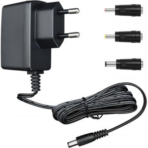 KALANKA-Adaptateur d'alimentation 12 V 0,5 A/500 mA 1,8 M, Adaptateur de Commutation AC 100-240 V vers DC 12 V 0,5 A 6 W avec 3 Embouts pour Platine Crosley, Ventilateur de Bureau et Plus Encore, cer - Neuf