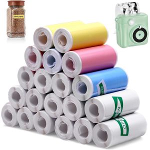 20 Rouleaux Appareil Photo Impression Papier,Multicolore Rouleau Papier Thermique pour Nfants Caméras Instantanées,Mini Imprimante(57x25 mm) - Neuf