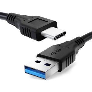 C&acirc;ble USB de donn&eacute;es data (LONG CONNECTEUR,1m) compatible avec Ulefone Armor 10 5G,9,9E,8,7,7E,6,6E,6S,3,3W,2,X8 Cordon USB de charge USB C Type C vers USB A 3.1 Gen 1 3A Fil PVC - Neuf
