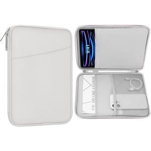 Eryi-Tablette De 9-11 Pouces De Protection,Compatible Avec 11"" Ipad Air M3,Ipad A16 2025,Pro 11 M4, Ipad 10/9/8/7th, Galaxy Tab S9/S8/A8/A7, Sacoche De Protection Avec Pochette, Gris + Blanc - Neuf