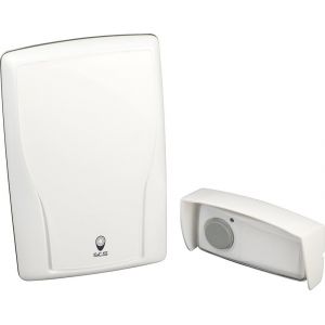 KALANKA-- CSF0011 - Carillon Sans Fil - Sonnette Extérieure Étanche - Portée 150 m - Bouton Poussoir, Visserie, Alimentation Inclus - UEL-Bell 150 - Neuf