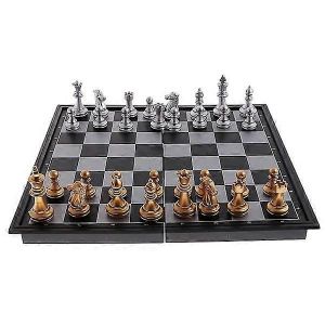Jeu D'&eacute;checs Pliant Magn&eacute;tique En Or Et Argent, Jeu De Soci&eacute;t&eacute;, Jouets, Cadeau - Neuf