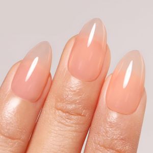 Kal-Orange Vernis Semi Permanent, 15ml Transparent Semi Permanent Pêche Orange French Cristal Gel Nail Polish Printemps Eté Uv Led Vernis À Ongles Gels Semi-Permanents Naturel Gelée Manucure - Neuf