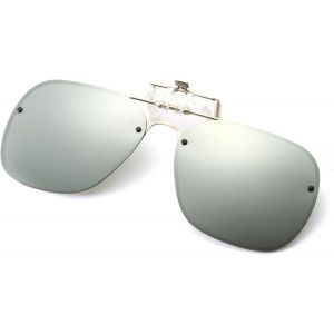 Clip Solaire Pour Lunettes De Vue, Clip Lunettes De Soleil Polarisées Pour Femme Homme Lunettes De Soleil Flip Up Anti Reflet Uv400, 56mm - Neuf