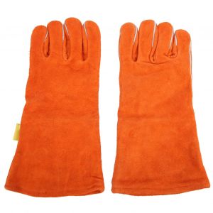 Paire de gants de soudage 35 cm resistants aux hautes temperatures pour proteger les mains des centrales electriques au charbon. - Neuf