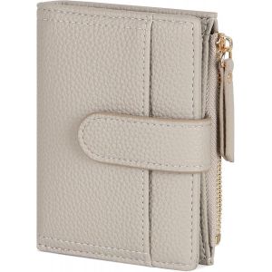 Portefeuille Femme Cuir, Porte Monnaie Femme Petit Portefeuilles Et Porte-Cartes Avec Fermeture Éclair Poche À Monnaie, Vert - Neuf