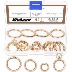 Eryi-Lot De 16 Porte-Clés - 0,47 ""0,78"" 1"" (Id) - Anneaux Toriques - Clip Trigger Spring - Mousqueton Rond En Métal Doré - Pour Porte-Clés, Sacs, Porte-Monnaie - Neuf