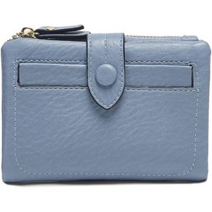 Portefeuilles Femme Mode Porte-Monnaie Pu Porte-Cartes De Cr&eacute;dit Court Portefeuille Bleu - Neuf