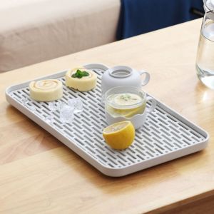2-Tier Plat Draineur Rack Avec Bac De Récupération, Plateau Plateau Pour Des Tasses, Des Bols De Fruits Et De Café Ustensiles De - Neuf
