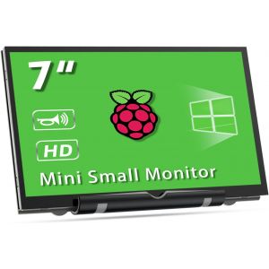 lbgwp60-Écran Raspberry Pi 7 Pouces Hdmi Moniteur D'Écran Lcd 800X480 Avec Deux Haut - Parleurs Pour Raspberry Pi 4/3 / 2 / Zero/B/B + Win11 / 10/8 / 7 (Non Tactile) - Neuf