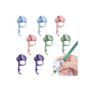 8 Pièces Guide Doigts Ecriture Enfant, Guide Doigt En Silicone,Ergonomique Aide Ecriture Enfant Pour Droitier Gaucher Embout Crayon - Neuf
