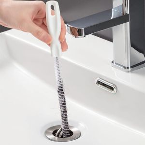 3 Pi&egrave;ces Brosse de Nettoyage de Drain D'&eacute;gout, Flexible 45cm &eacute;vier Brosse de Nettoyage pour D&eacute;bouchage de Canalisation et Les Tuyaux, Vidange Drague Outil pour Salle de Bains Cuisine (3 Pi&egrave;ces) - Neuf