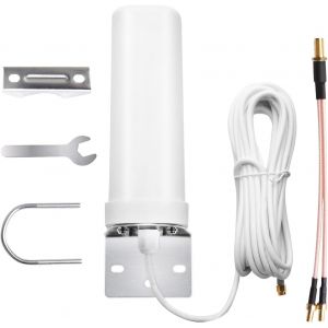Antenne 4G LTE SMA m&acirc;le Antenne ext&eacute;rieure omnidirectionnelle SMA Compatible avec routeur 3G 4G Modem &eacute;tanche pour routeur Mobile Hotspot T&eacute;l&eacute;phone Domestique sans Fil - Neuf
