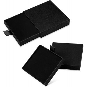 2 Pi&egrave;ces Boite Cadeau Bijoux Bracelet Cadeau Bo&icirc;te Ecrin Bijoux Petite Boite Carton Carr&eacute; Collier Boucles D'oreilles Bracelet Cadeau Bo&icirc;te Kraft Papier Bo&icirc;te Cadeau Vide De Rangement - Neuf