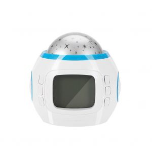 HJLIAN Projecteur LED portable effet ciel etoile, lecteur de musique, lampe decorative pour la maison, horloge - Neuf
