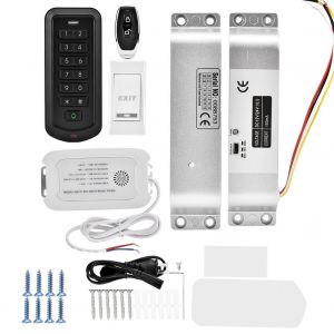 Kit de controle d'acces de porte sans fil 2,4 GHz, serrure a pene electrique, telecommande US 100-240 V - Neuf