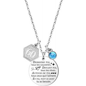 Kalanka-Collier Anniversaire 10e 15e 16e 18e 21e 25e 30e 40e 50e Joyeux Anniversaire Cadeau Pendentif Collier Pour Femme Et Fille Inspiration Collier Cadeau D'anniversaire Keepsake Bijoux - Neuf