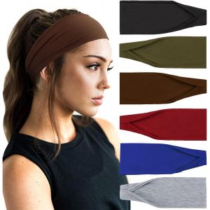 6 Pi&egrave;ces Bandeau Cheveux Pour Femme Yoga Courir Bandeaux Sport Entra&icirc;nement Bandeaux Mignon Accessoire - Neuf