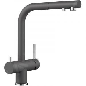 Blanco - Fontas S Ii - Robinetterie D'&eacute;vier Avec Douchette Extractible Et Fonction Filtrante, Gris Pierre 525207 - Neuf
