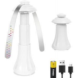 Ventilateur Anti-mouches pour Tables avec Lumières LED Intégrées - Ventilateur Anti-Mouches Portable - Solution Compacte et Pratique pour Repousser les Mouches Nuisibles - Neuf