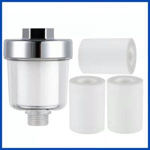 Filtre à eau de douche, filtre de douche avec 3 filtres remplaçables peut filtrer efficacement les impuretés dans l'eau, le robinet ou le filtre à eau potable - Neuf
