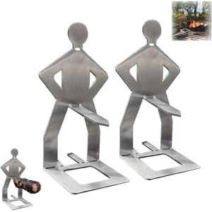 KAL-Support À Saucisses Pour Barbecue En Acier Inoxydable, Support Créatif Pour Saucisses, Support Portable Pour Hot Dog, Support À Saucisses Pour Camping En Plein Air (2 Pièces) - Neuf