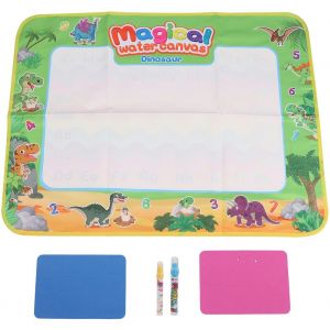 Tapis de peinture a l'eau educatif reutilisable pour enfants, 80 x 60 cm, jouet a dessin (dinosaure) - Neuf