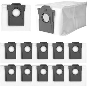 Lot de 12 sacs d'aspirateur pour X3O Ultra / X40 / X40 PRO / X40 Ultra / X40 PRO Plus / S30 PRO Ultra / X50, pièces de rechange compatibles avec les aspirateurs robots - Neuf