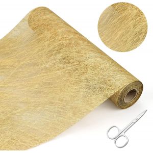 Ulteronixshop-30cm x 20M Chemin de Table Dor&eacute; de Tissu Non Tiss&eacute; D&eacute;coratif Or M&eacute;tallis&eacute; Ruban de Table Mariage Communion pour Mariage Communion Saint Valentin Anniversaire Baby Shower D&eacute;coration Fest - Neuf