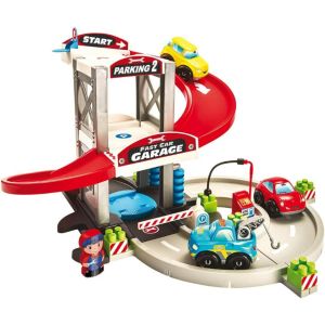 ERYI-Jouets - 3011 - Garage - 3 Véhicules + 1 Personnage - Abrick - Dès 18 Mois - Fabriqué En France - Neuf