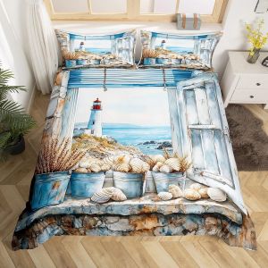 Housse De Couette Homewish Motif Dauphin 3d, Parure De Lit Double Motif Créatures Marines, Ciel Étoilé Violet, Lune, Paysage Marin, Décoration De Chambre - Neuf