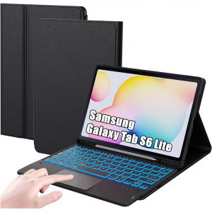 Chenquansarl-Étui Pour Samsung Galaxy Tab S6 Lite 10,4""2024/2022/2020 Avec Clavier Qwertz:Étui Clavier Lumineux À 7 Couleurs Avec Pavé Tactile Pour Galaxy Tab S6 Lite 10,4""(Sm-P620/P625/P610/P613/P615/P61 - Neuf