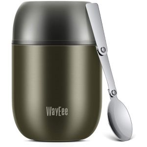 Bo&icirc;tes Alimentaires isothermes,Boite Isotherme Repas Chaud Porte-Aliments en Acier Inoxydable &agrave; Double Couche pour Ecole Bureau/450ml Bleue - Neuf