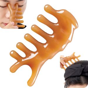 Peigne De Massage &Agrave; Dents Larges | Peigne Gua Sha Polyvalent | Appareil De Massage De La T&ecirc;te | Brosse De Massage Du Cuir Chevelu | Appareil De Massage Du Visage | Appareil De Massage Du Cuir Chevelu - Neuf