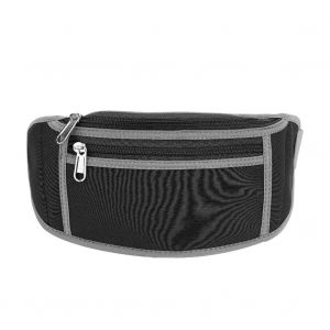 Sac banane reglable pour course a pied, randonnee, fitness, entrainement, exercices (noir) - Neuf