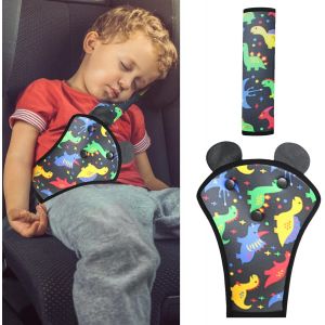Eryi-Protege Ceinture De Securite Enfant, 2 Pièces Adorables Dinosaures Protection Ceinture De Sécurité Enfant, Respirants Et Doux Pour La Peau, Adapté À Toutes Les Saisons - Neuf