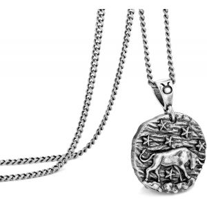 Trahoo-Collier Zodiaque Pour Homme, Collier En Acier Inoxydable Avec Pendentif En Forme De Constellations Pour Homme, Horoscope Astrologie En Relief, Cadeau Pour Femme Et Homme - Neuf
