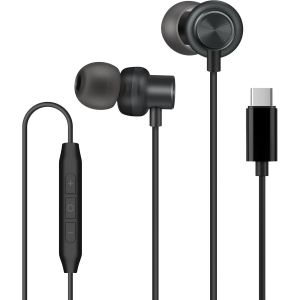 KALANKA-Casque USB-C, Casque Intra - Auriculaire Magn&eacute;Tique De Type C avec Microphone Compatible avec La S&eacute;Rie Iphone 15, Galaxy S22 S21 Ultra S20 Fe 10, Google Pixel 7 6 5, One Plus 9 8 7, Noir - Neuf