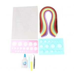 Kit de quilling en papier a faire soi-meme, motifs artisanaux, pour cultiver l'interet des enfants - Neuf