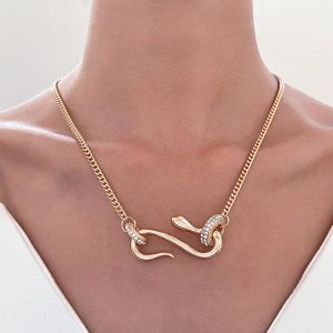 Kal-Collier En Zircone Cubique Collier Pendentif Serpent Infini Collier En Zircone Ouvert Collier Serpent Animal D&eacute;tachable Collier Mariage Mariage Collier &Eacute;ternit&eacute; Bijoux Pour Femmes Filles - Neuf